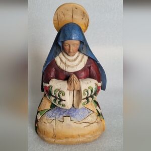 Jim Shore Religious Figurine with Blue and Red Accents